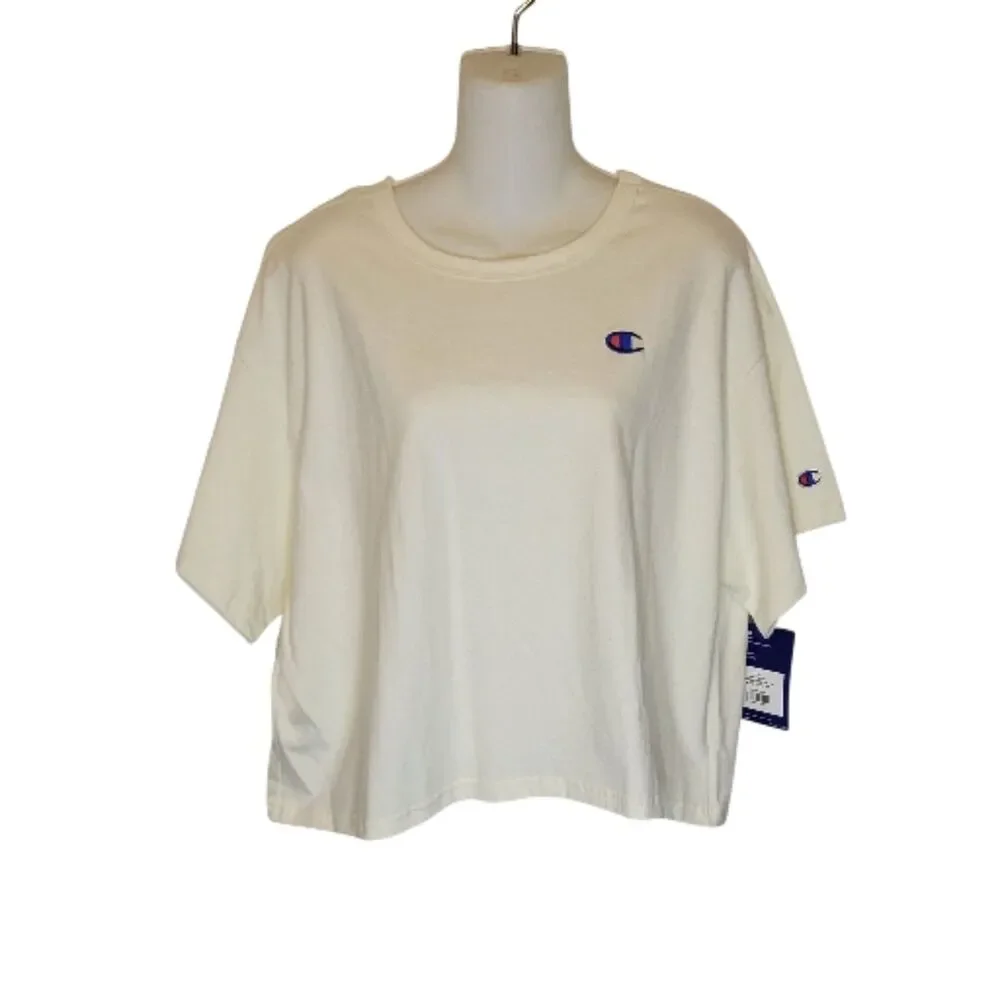 🚨 Champion Cream Short Sleeve Crop Top - NWT